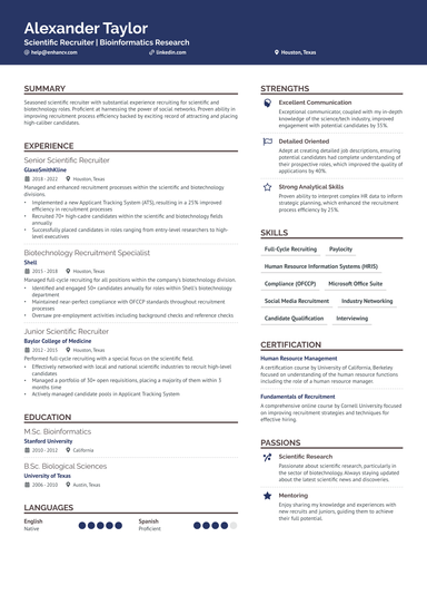 15 Recruiter Resume Examples & Guide for 2025