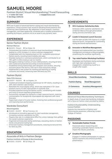 6 Fashion Designer Resume Examples & Guide for 2025