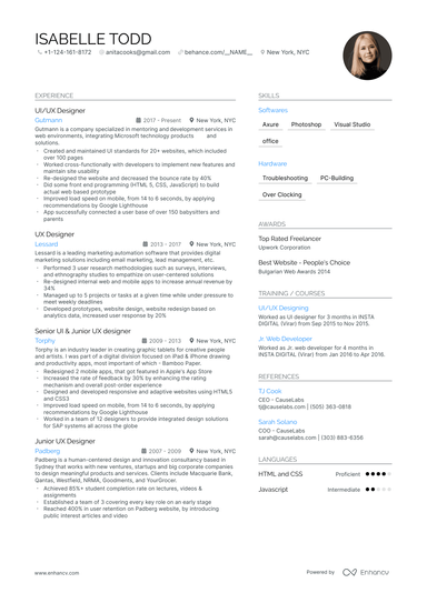 8 UX Designer Resume Examples & Guide for 2024