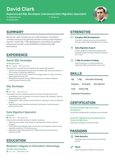 11 SQL Developer Resume Examples & Guide for 2024