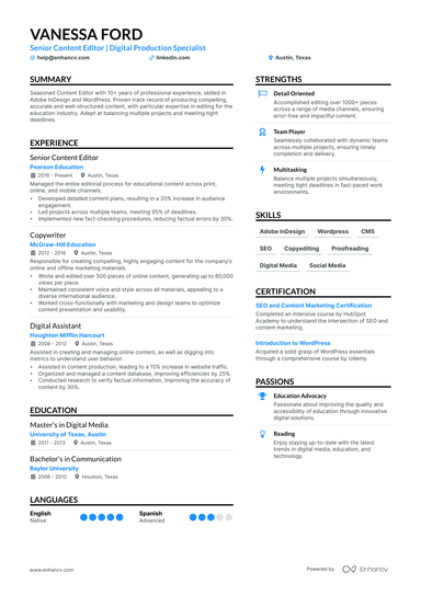 7 Content Manager Resume Examples & Guide for 2024