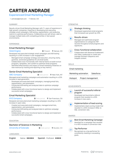 17 Marketing Manager Resume Examples & Guide for 2024