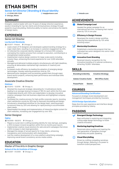 7 Creative Director Resume Examples & Guide For 2025