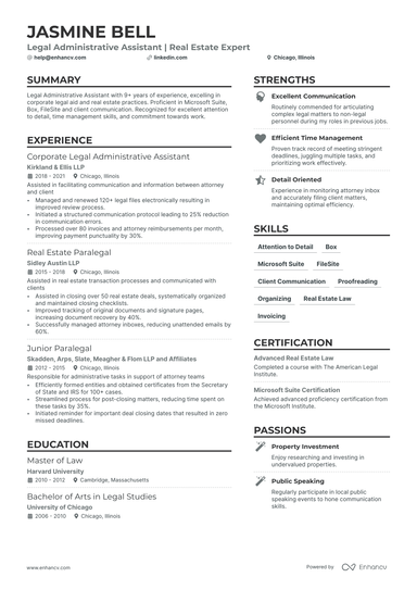 5 Legal Assistant Resume Examples & Guide for 2024