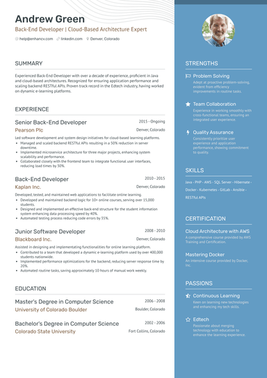 24 Web Developer Resume Examples & Guide for 2024