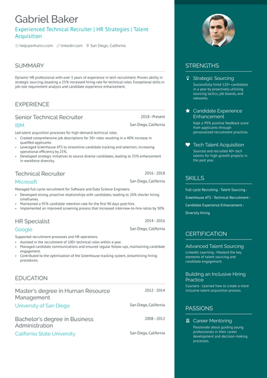 15 Recruiter Resume Examples & Guide for 2025