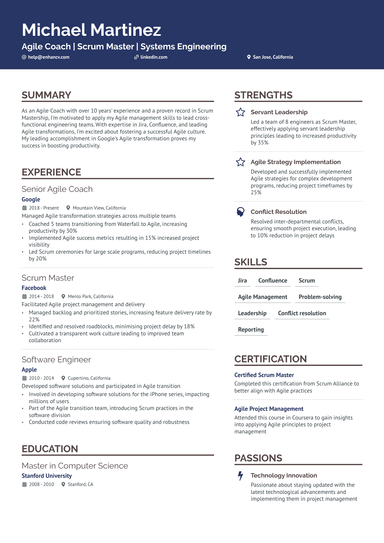 9 Scrum Master Resume Examples & Guide for 2024