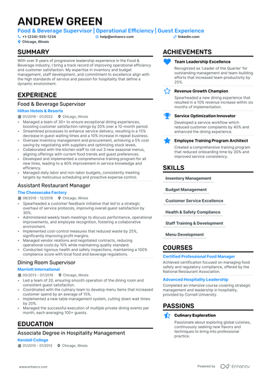 13 Restaurant Manager Resume Examples & Guide for 2024