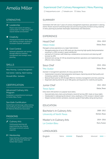 9 Catering Resume Examples & Guide for 2025