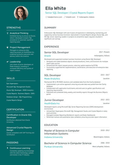 11 SQL Developer Resume Examples & Guide for 2024
