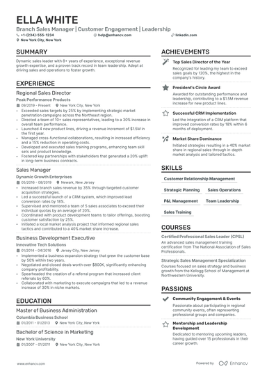 23 Sales Manager Resume Examples & Guide for 2024