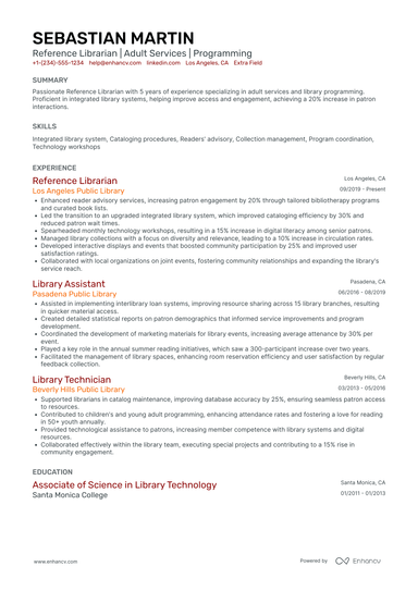 22 Librarian Resume Examples That Got Jobs for 2025