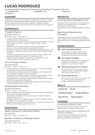 5 Help Desk Resume Examples & Guide for 2025