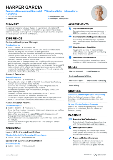 13 Business Development Resume Examples & Guide for 2025