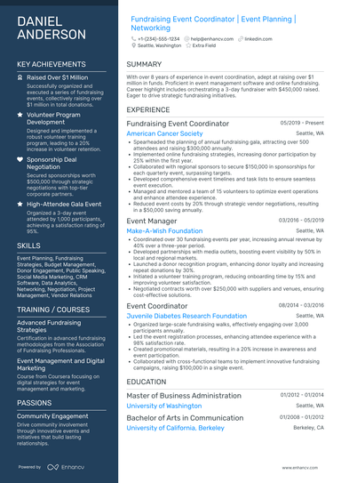 20 Event Coordinator Resume Examples - March 2025