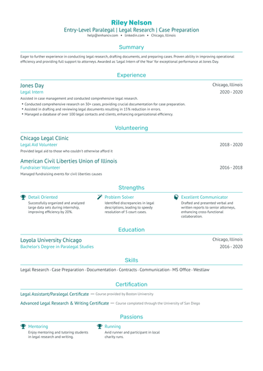 7 Paralegal Resume Examples & Guide for 2025