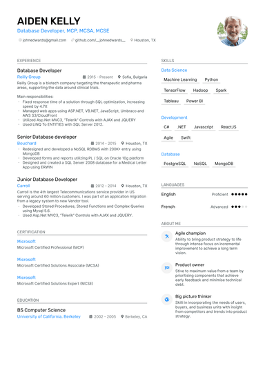 13 Database Engineer Resume Examples & Guide for 2025