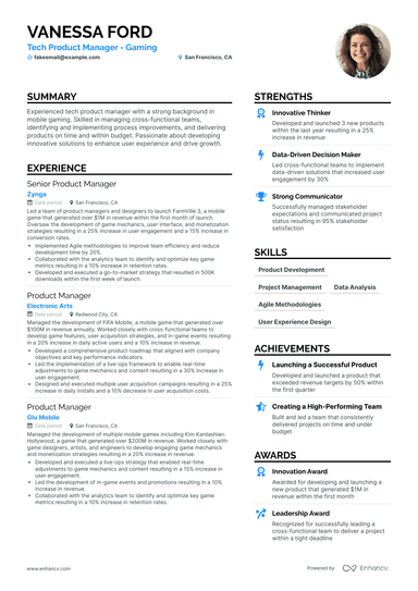 37 Product Manager Resume Examples & Guide for 2024