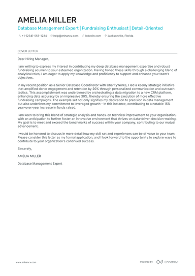 13 Professional Database Engineer Cover Letter Examples and Template ...