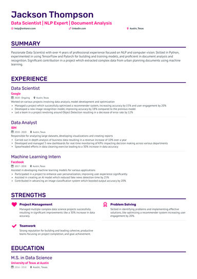 14 Data Scientist Resume Examples & Guide for 2024