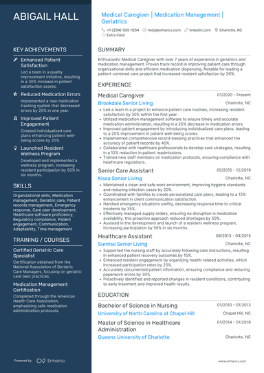 26 Caregiver Resume Examples With 10/10 Score in 2025