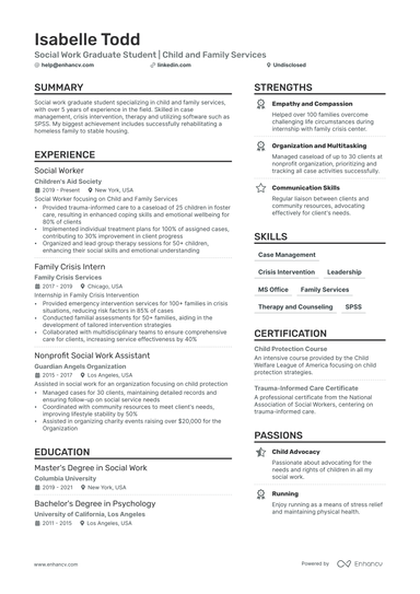 10 Social Worker Resume Examples - November 2025