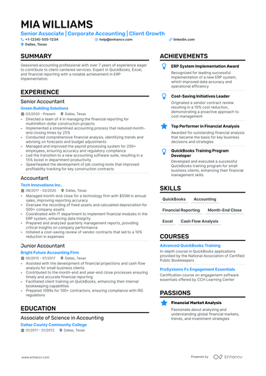 32 Accountant Resume Examples & Guide for 2024