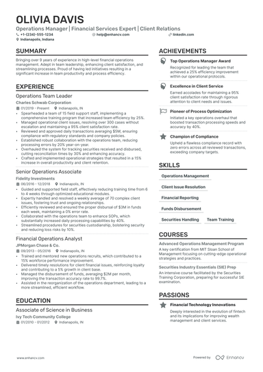 21 Operations Manager Resume Examples & Guide for 2025