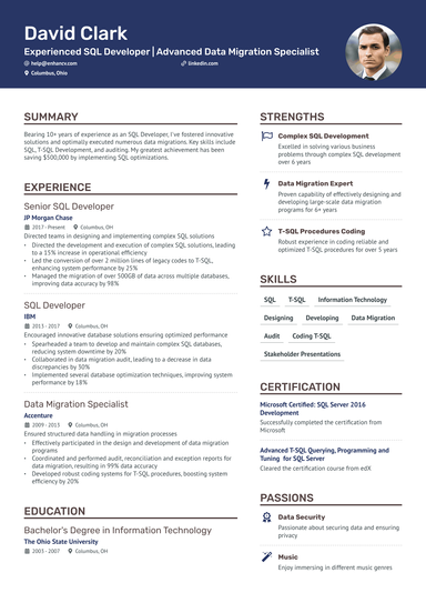 11 SQL Developer Resume Examples & Guide for 2024