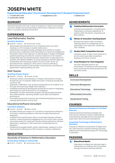 21 Teacher Resume Examples & Guide for 2024 | Resumes for Teaching Jobs