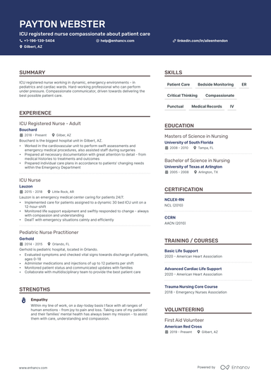 30 Nurse Resume Examples With 10/10 Score In 2025