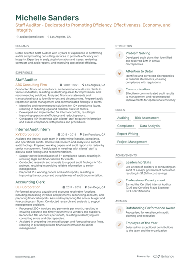 15 Auditor Resume Examples & Guide For 2024