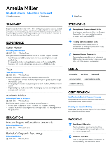 12 Mentor Resume Examples That Got Jobs for 2025