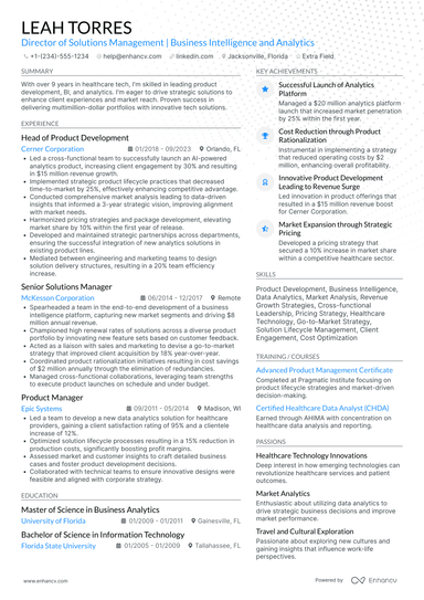 20 Business Intelligence Resume Examples & Guide for 2025