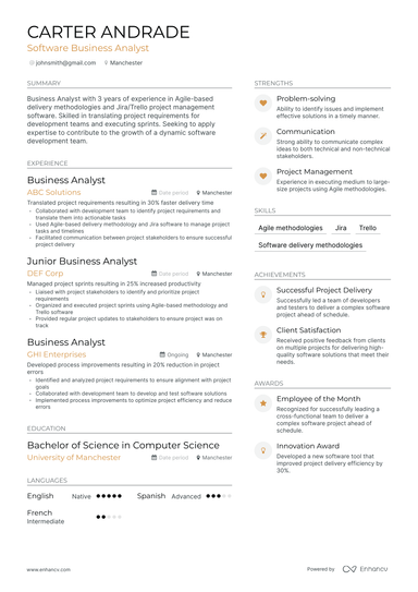 20 Business Analyst Resume Examples & Guide for 2024