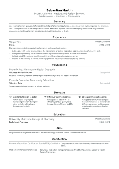 9 Pharmacy Technician Resume Examples & Guide for 2024