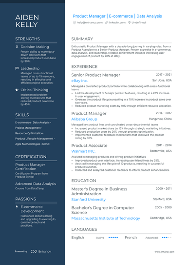 37 Product Manager Resume Examples & Guide for 2024