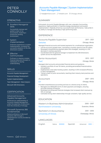 8 Accounts Payable Resume Examples & Guide for 2025