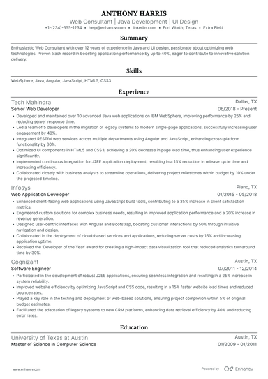 41 Web Developer Resume Examples & Guide for 2025