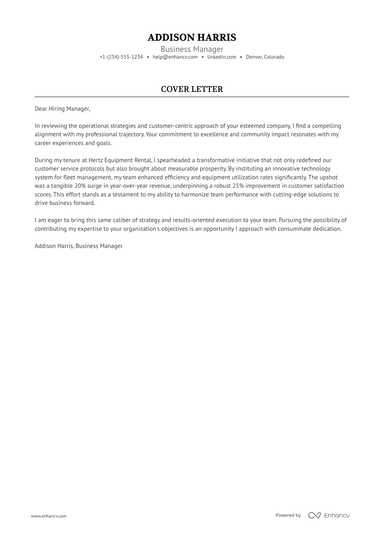 5 Professional General Manager Cover Letter Examples and Template for ...