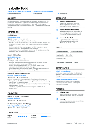 9 Social Worker Resume Examples & Guide for 2024