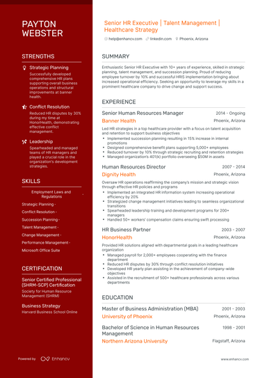 20 Human Resources Resume Examples & Guide for 2024