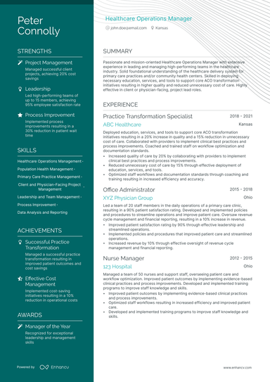 21 Operations Manager Resume Examples & Guide for 2024