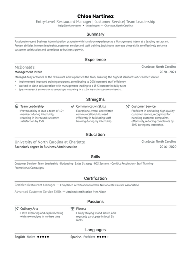 13 Restaurant Manager Resume Examples & Guide for 2024