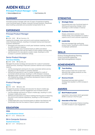 26 Product Manager Resume Examples & Guide for 2024