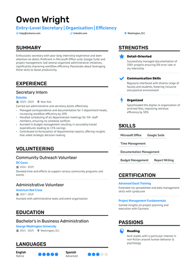 5 Secretary Resume Examples & Guide For 2025