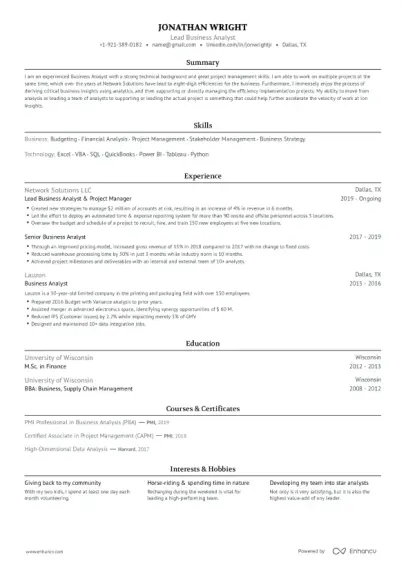 Resume template 8