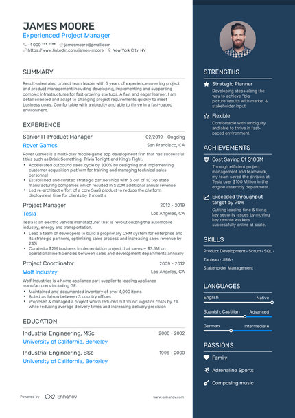 Online Resume Builder | Free Resume Maker | Enhancv