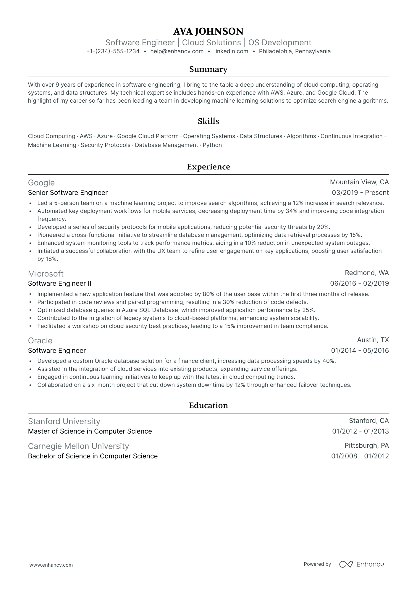 5 Software Engineer Intern Resume Examples & Guide for 2024