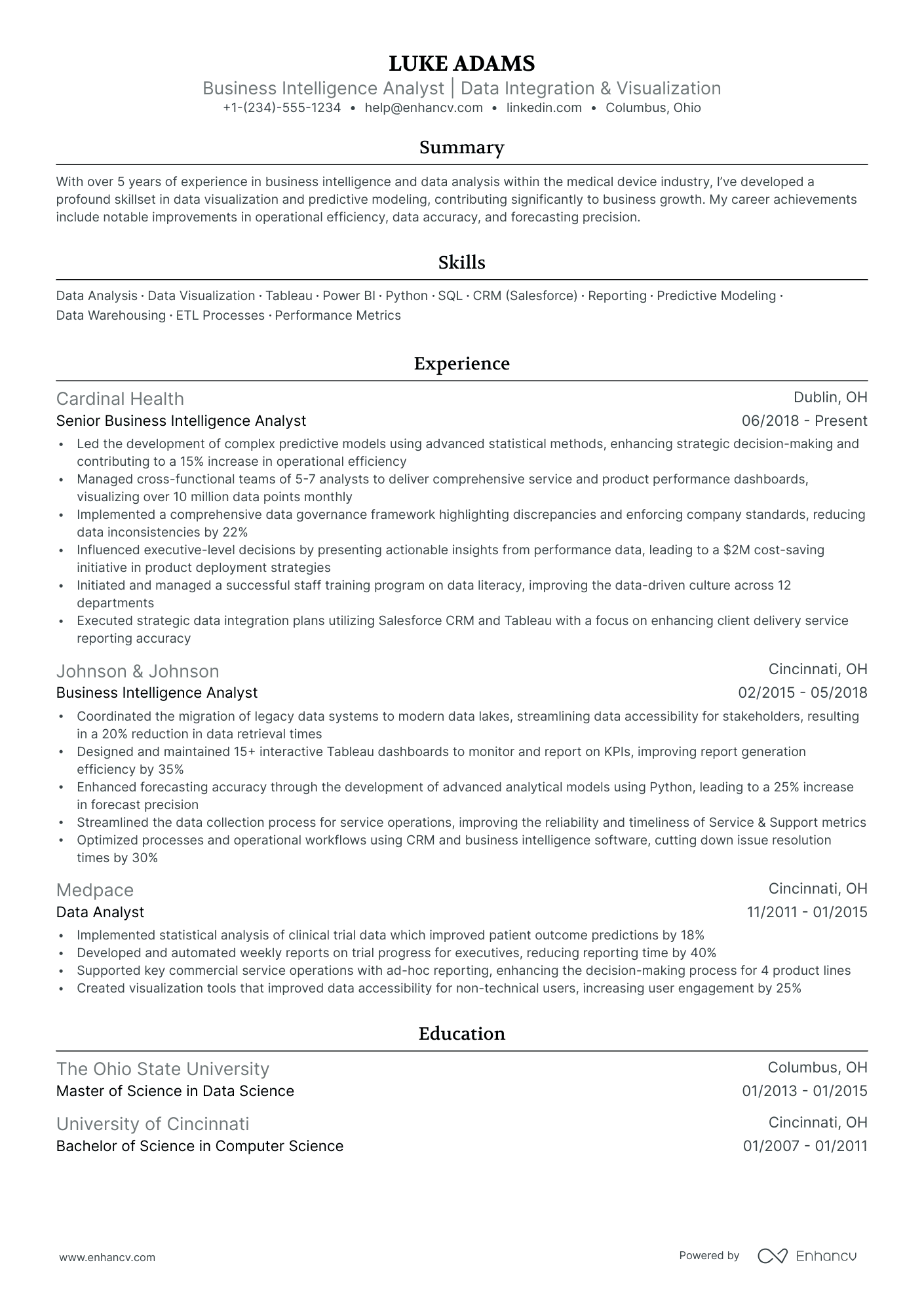 5 Senior Business Analyst Resume Examples & Guide for 2024